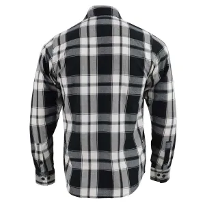 NexGen MNG11644 Men's Black and White Long Sleeve Cotton Flannel Shirt