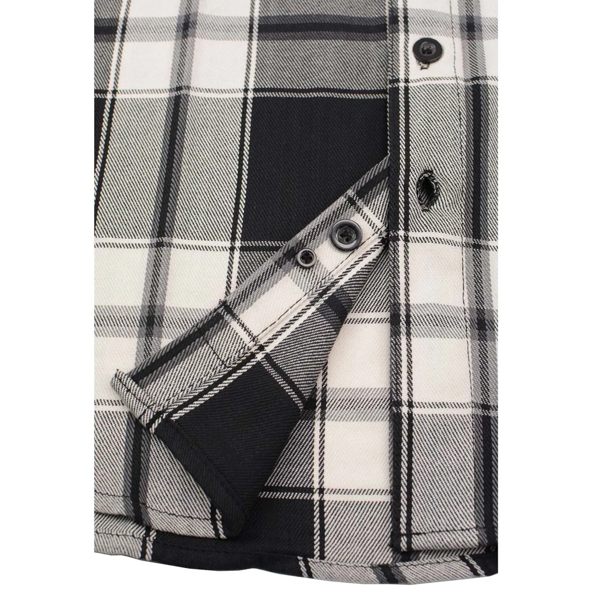 NexGen MNG11644 Men's Black and White Long Sleeve Cotton Flannel Shirt