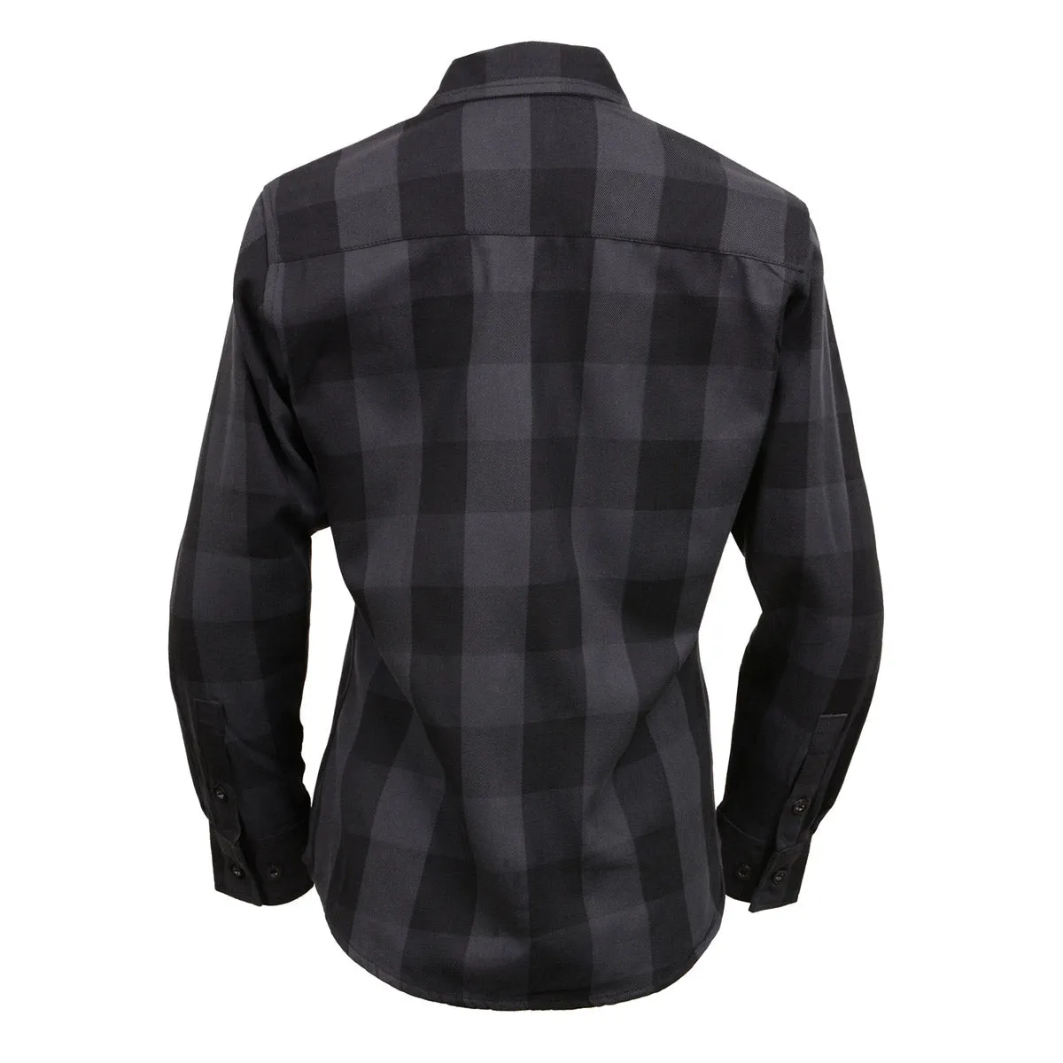 NexGen MNG21608 Women's Casual Dark Gray and Black Long Sleeve Cotton Casual Flannel Shirt