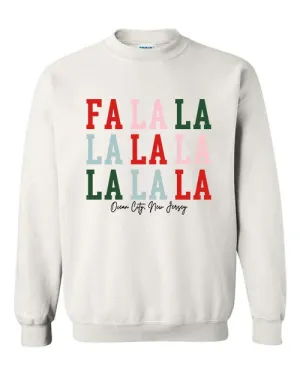 Ocean City FALALA Crewneck Sweatshirt - White