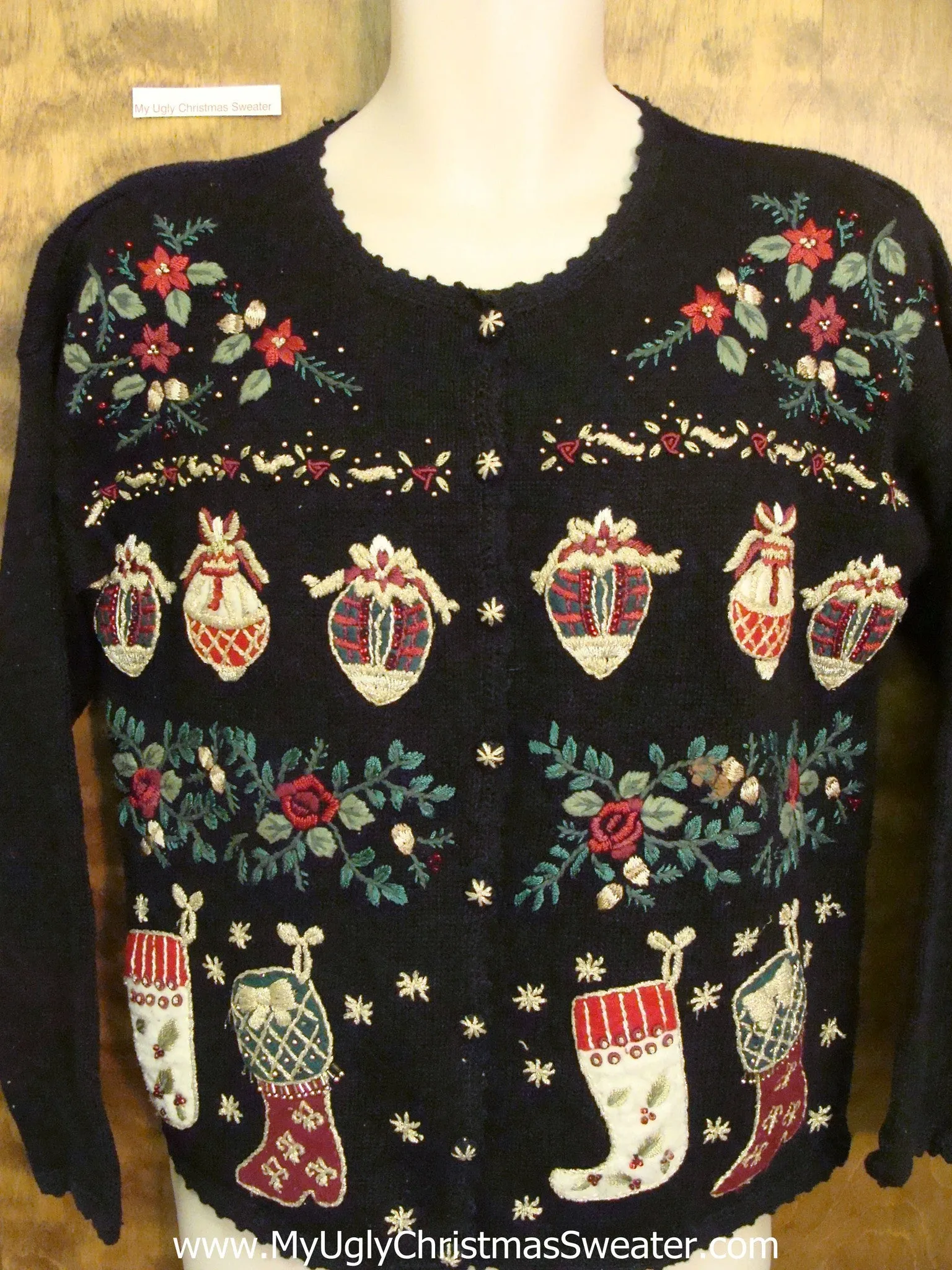 Ornate Ornaments Ugliest Bad Christmas Sweaters