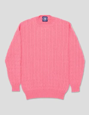 PINK CASHMERE CABLE