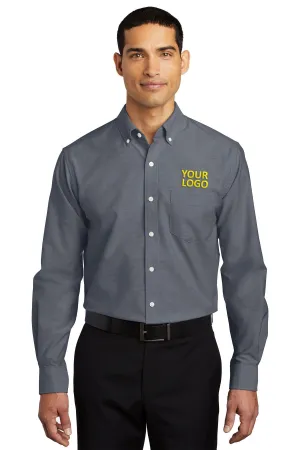 Port Authority SuperPro Custom Oxford Shirts, Black