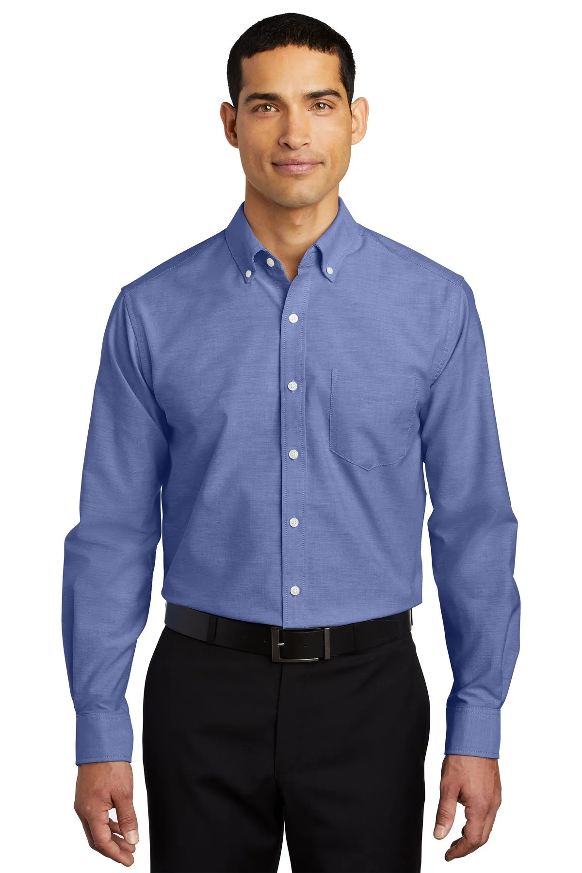 Port Authority SuperPro Custom Oxford Shirts, Navy