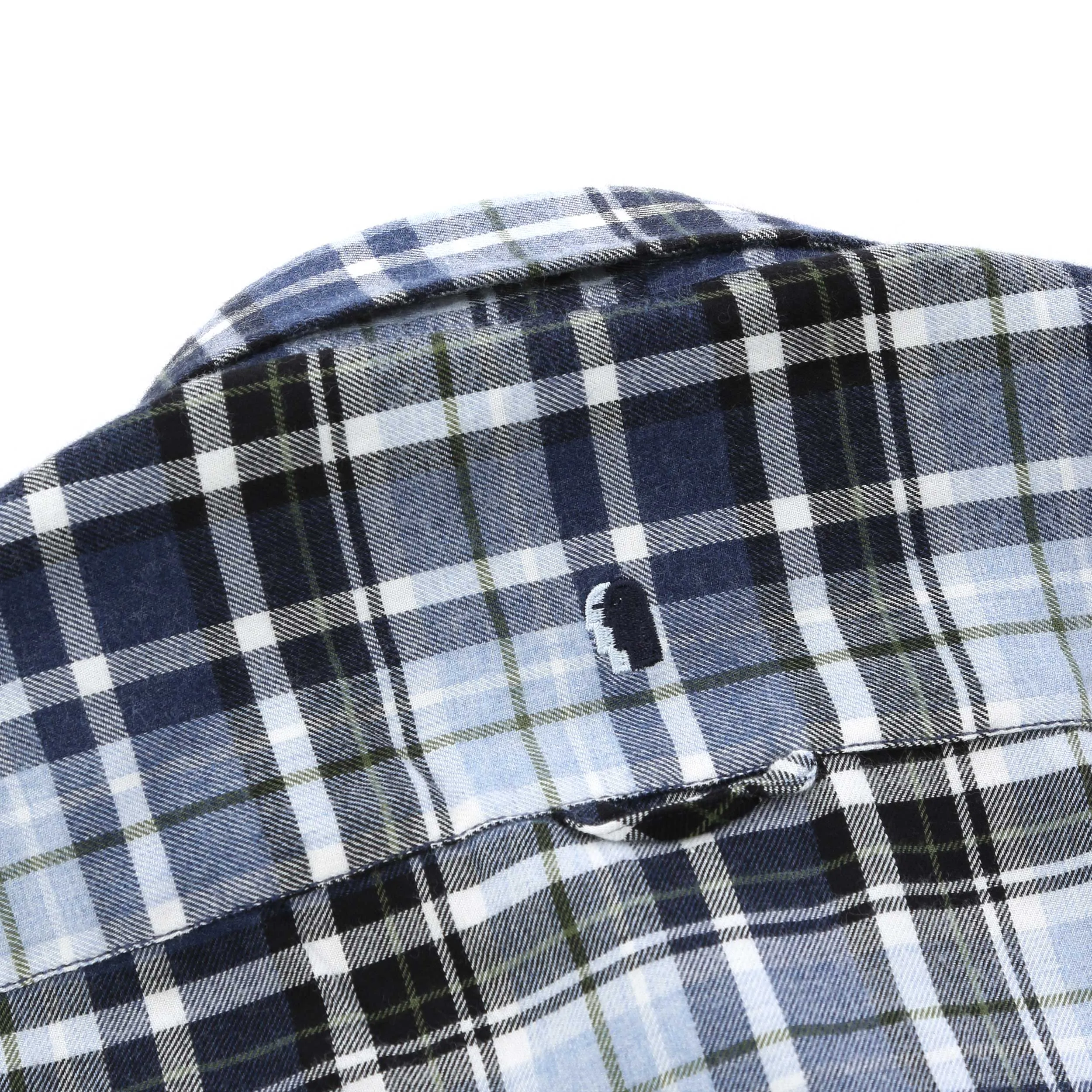 Remus Uomo Parker Check Flannel Shirt in Navy Check