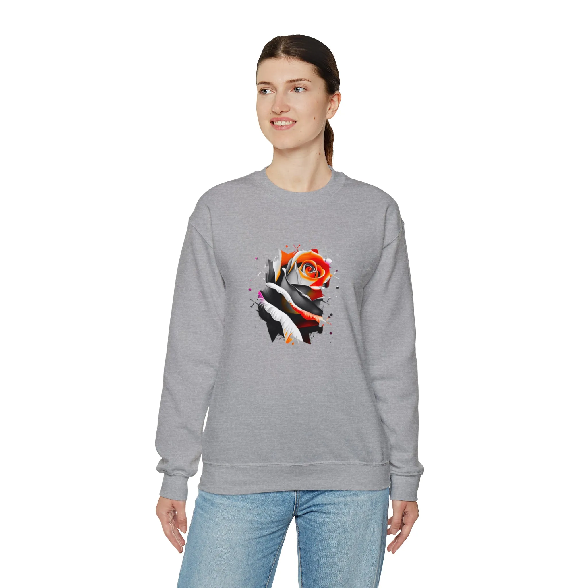 Rose Unisex Heavy Blend™ Crewneck Sweatshirt