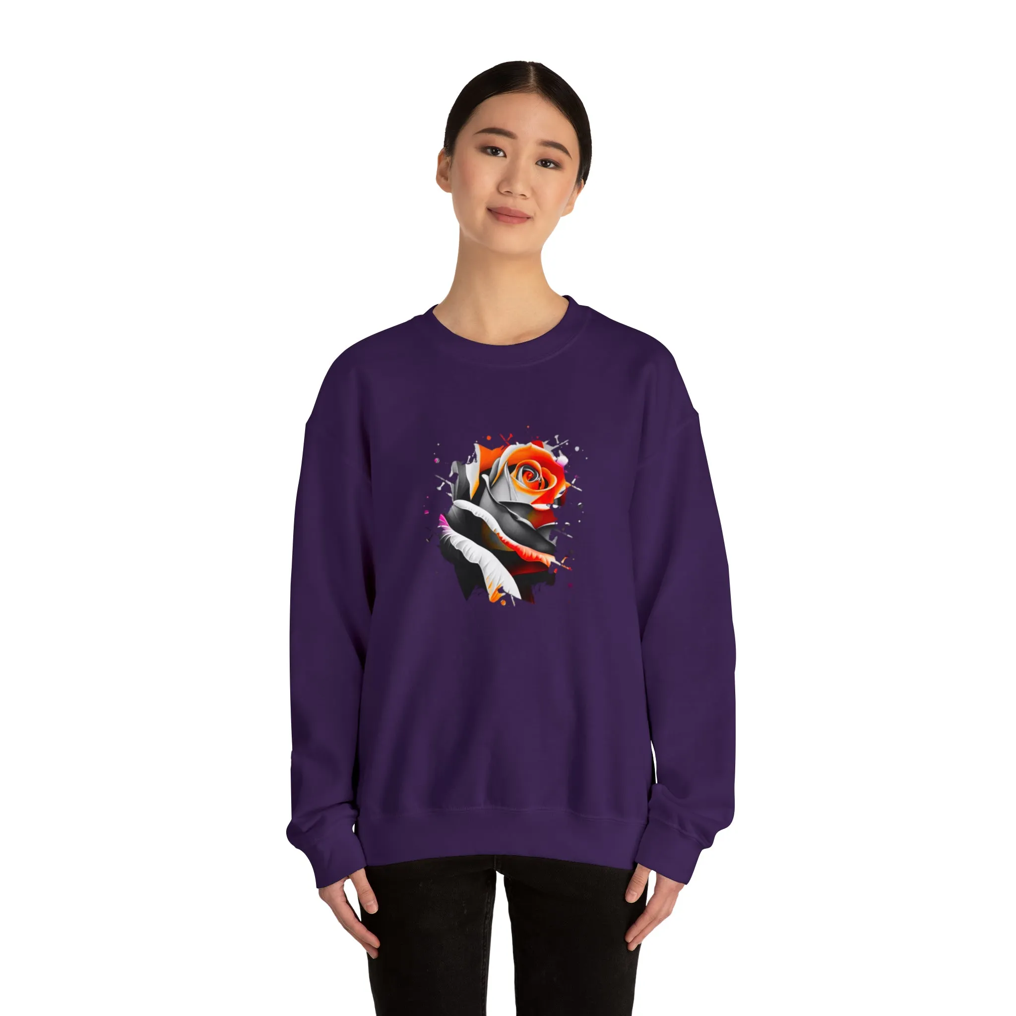 Rose Unisex Heavy Blend™ Crewneck Sweatshirt