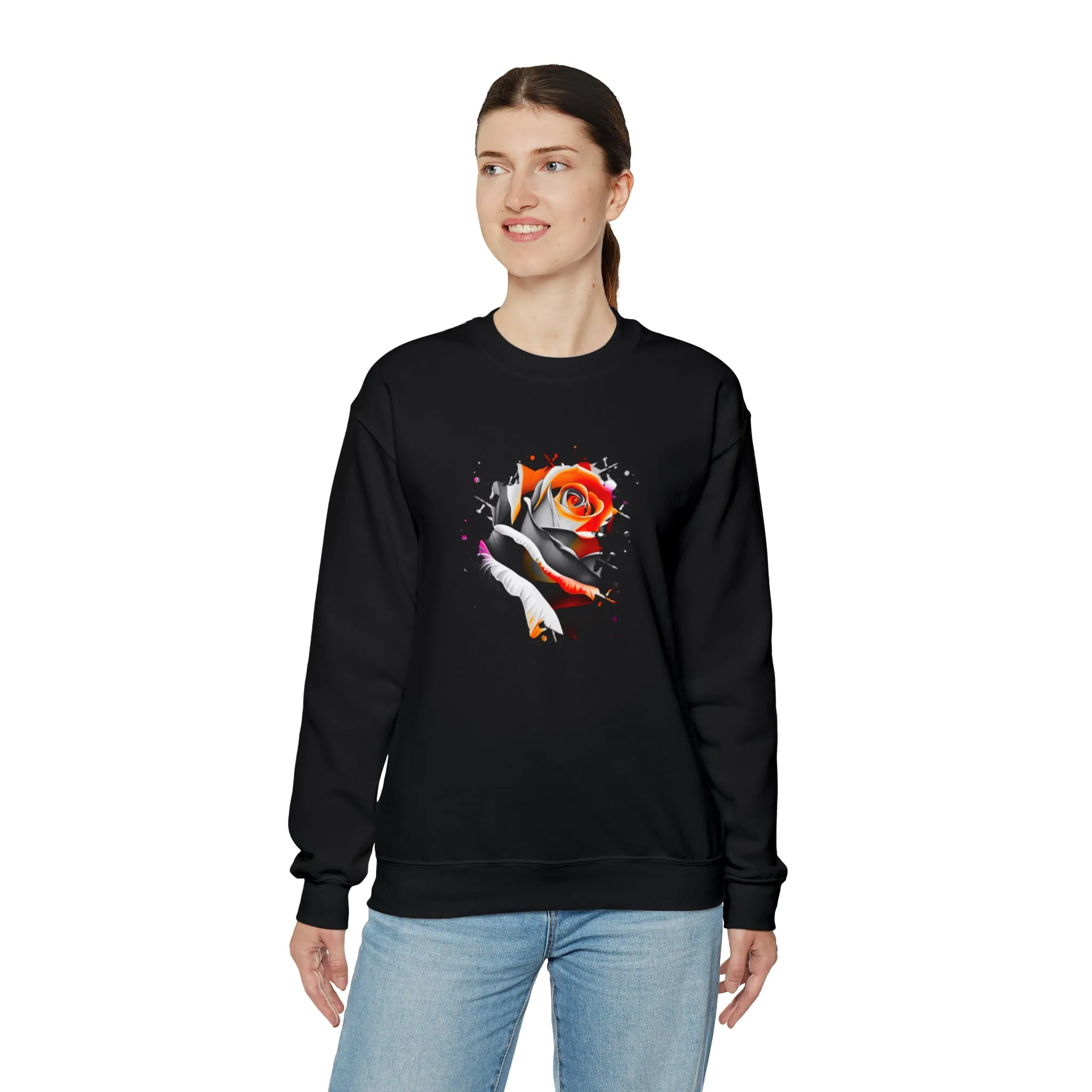 Rose Unisex Heavy Blend™ Crewneck Sweatshirt