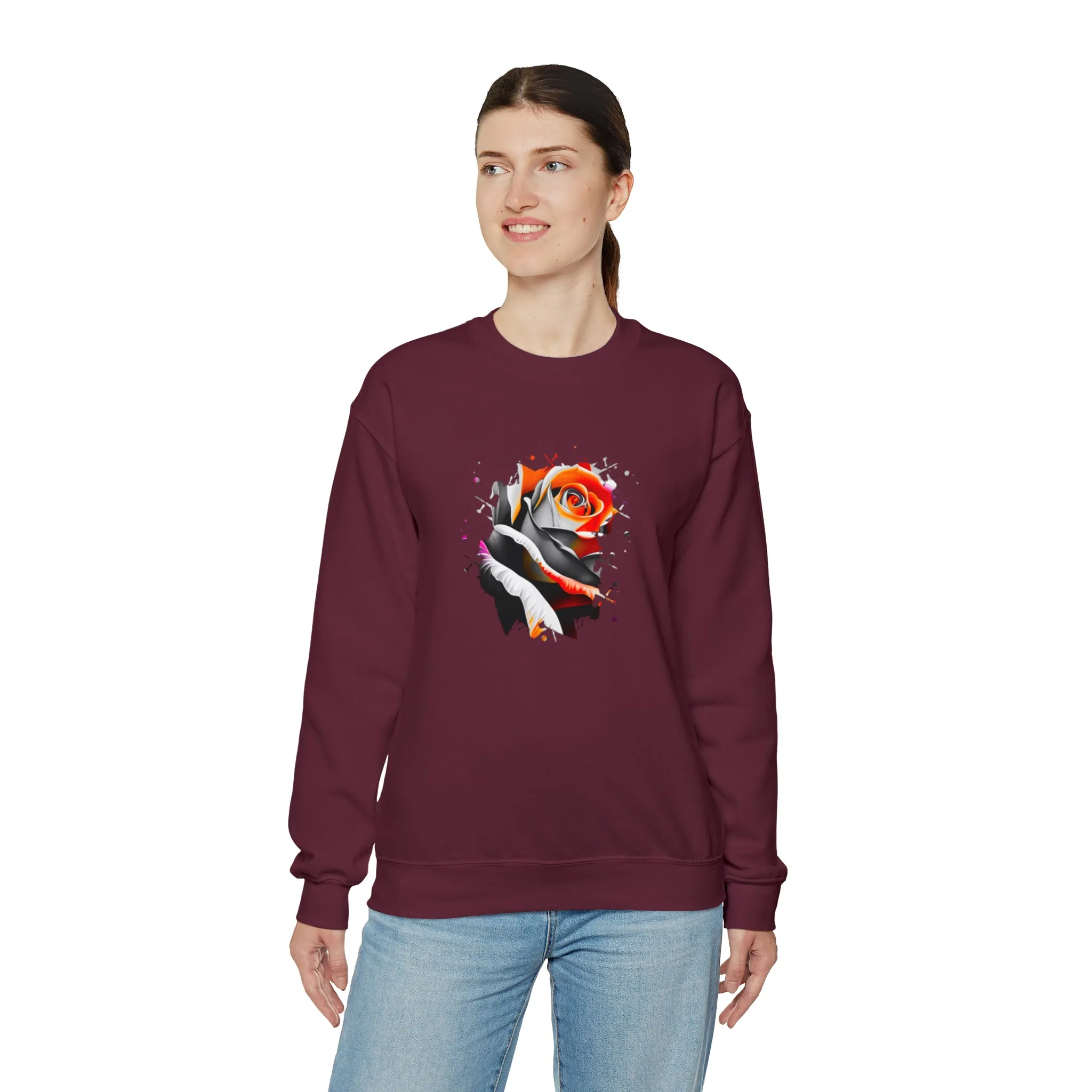 Rose Unisex Heavy Blend™ Crewneck Sweatshirt