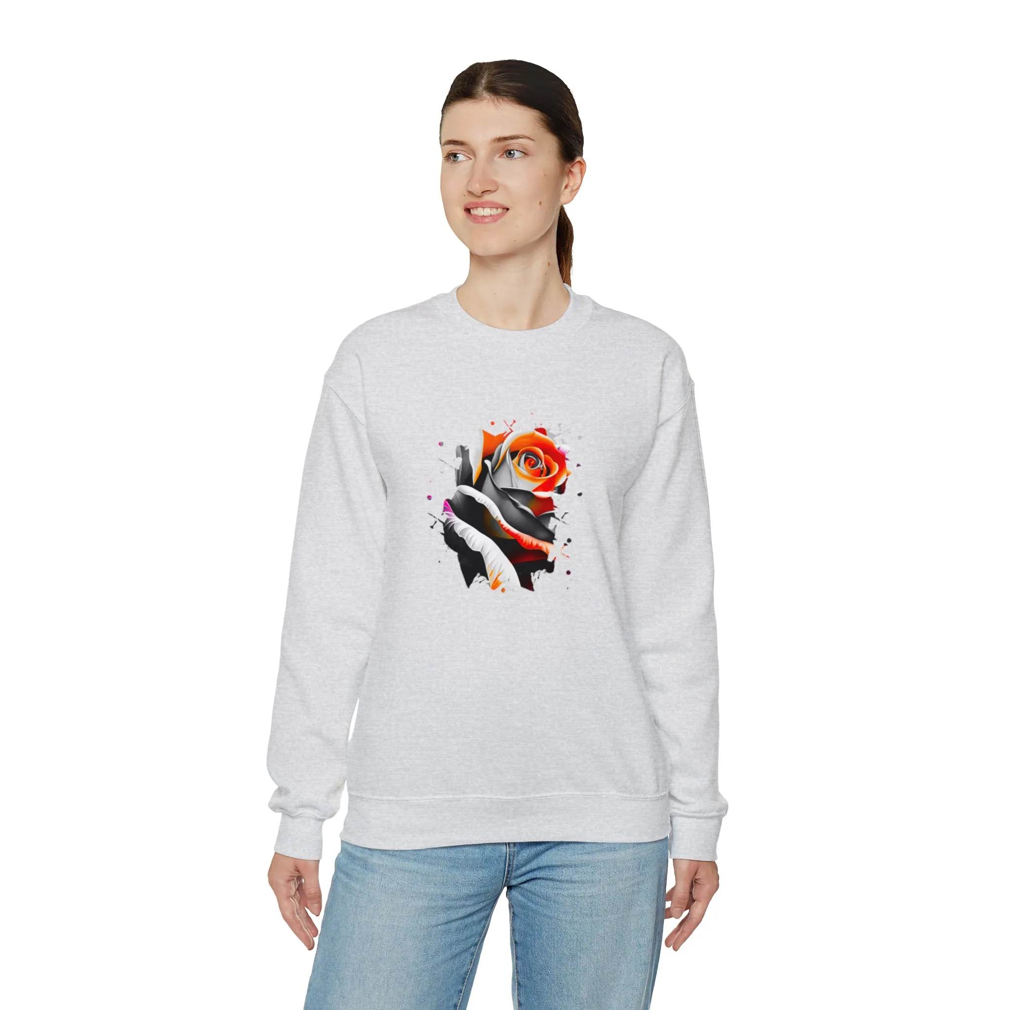 Rose Unisex Heavy Blend™ Crewneck Sweatshirt