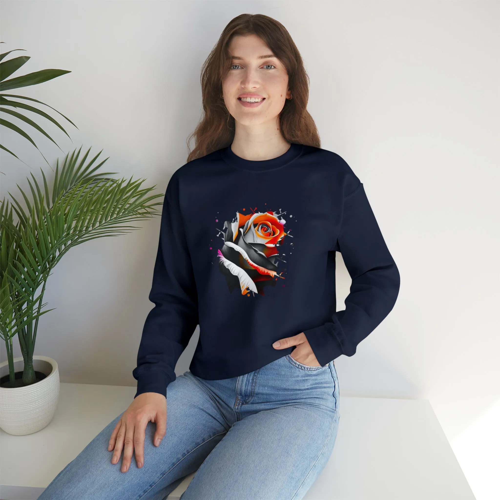 Rose Unisex Heavy Blend™ Crewneck Sweatshirt