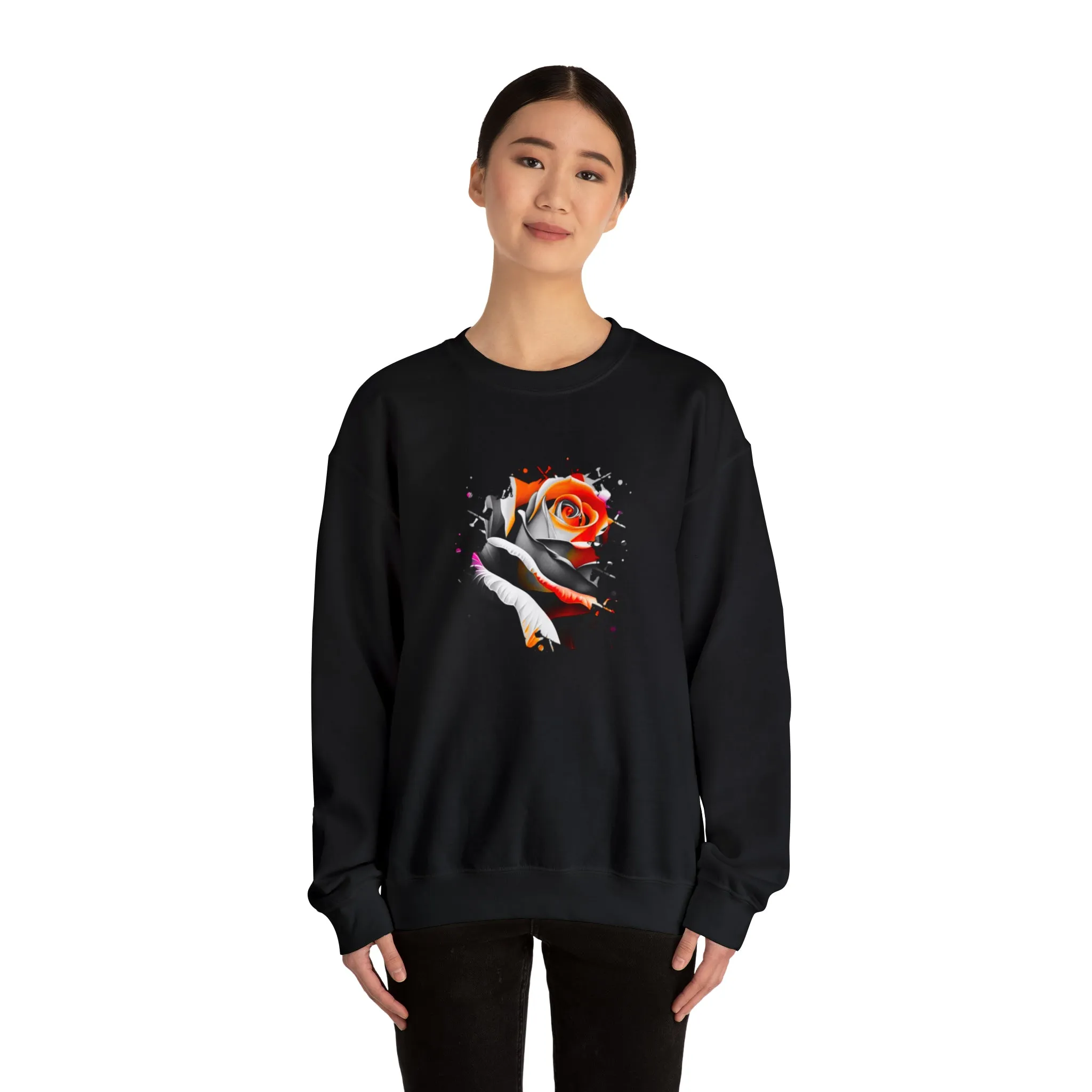 Rose Unisex Heavy Blend™ Crewneck Sweatshirt