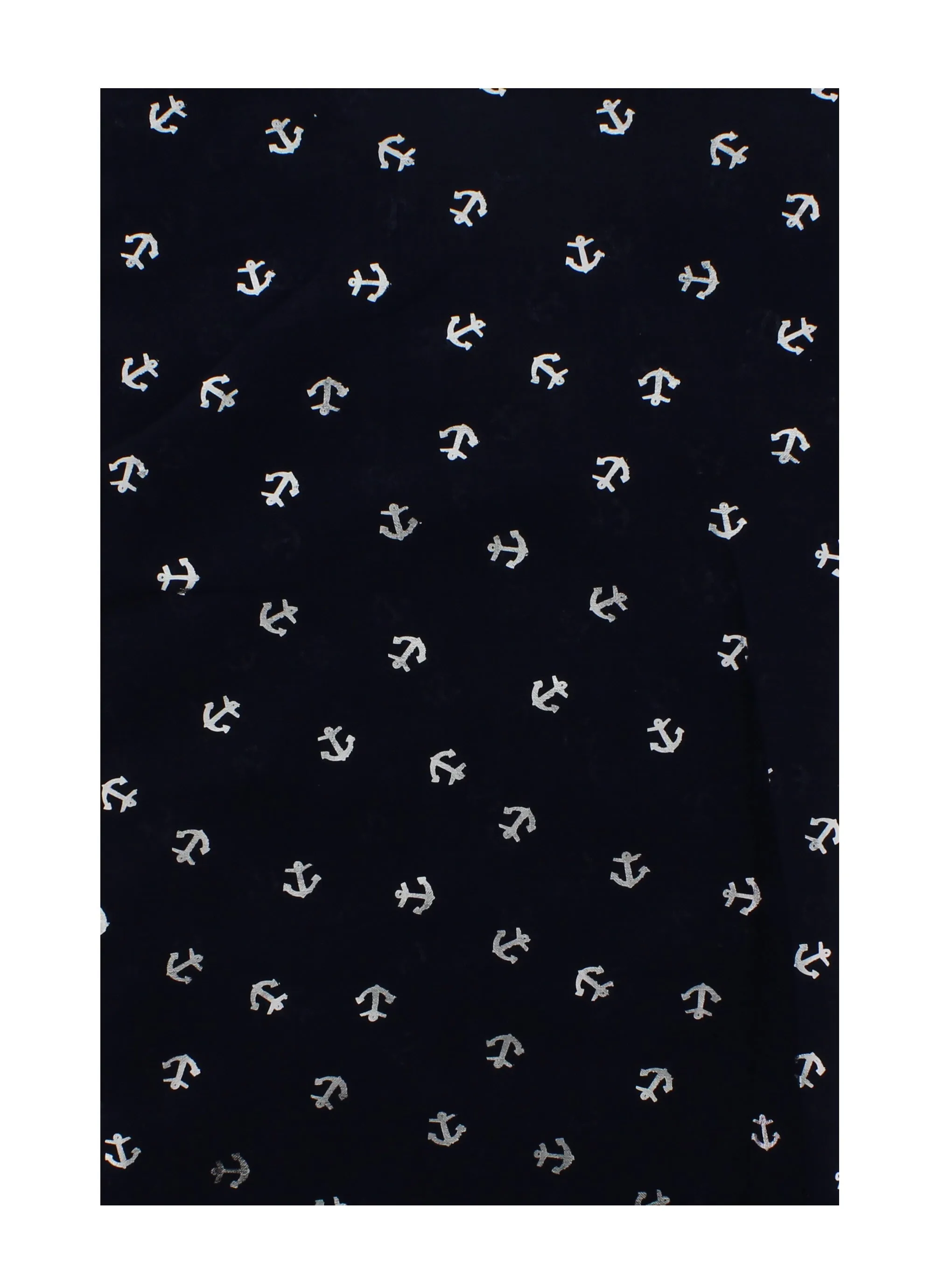 Scarf with Silver Foil Anchor Print