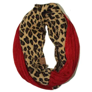 SF-45 Red Leopard Scarf