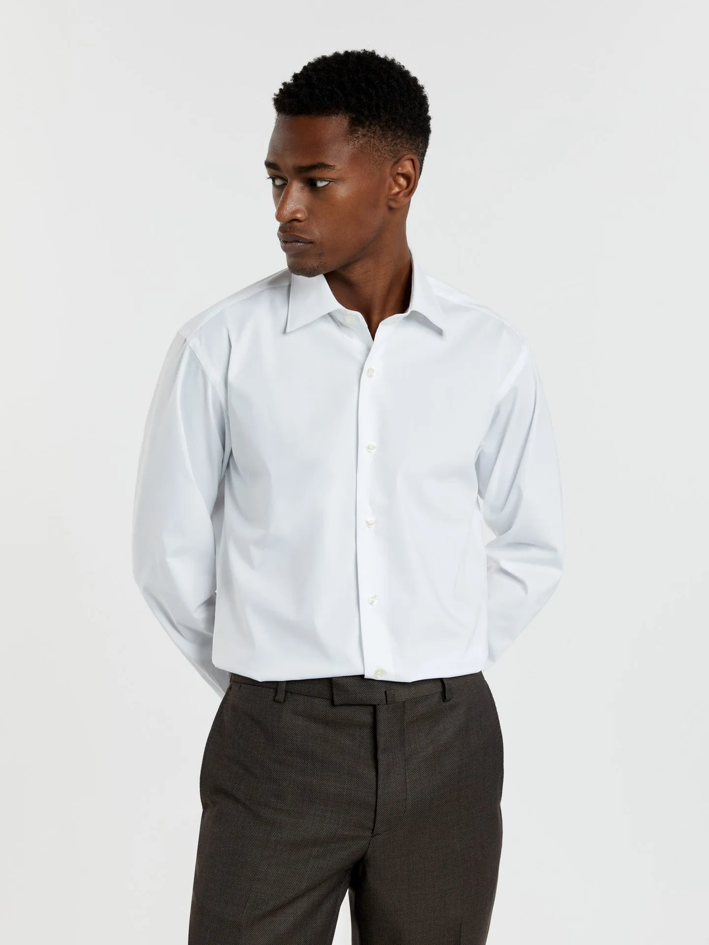 Slim fit k-easy plain poplin comfort formal shirt