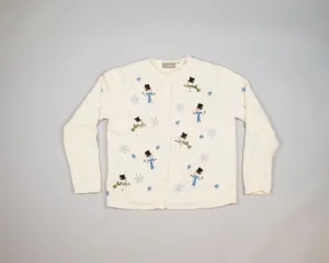 Snowmen And Snow Fall-Small Christmas Sweater