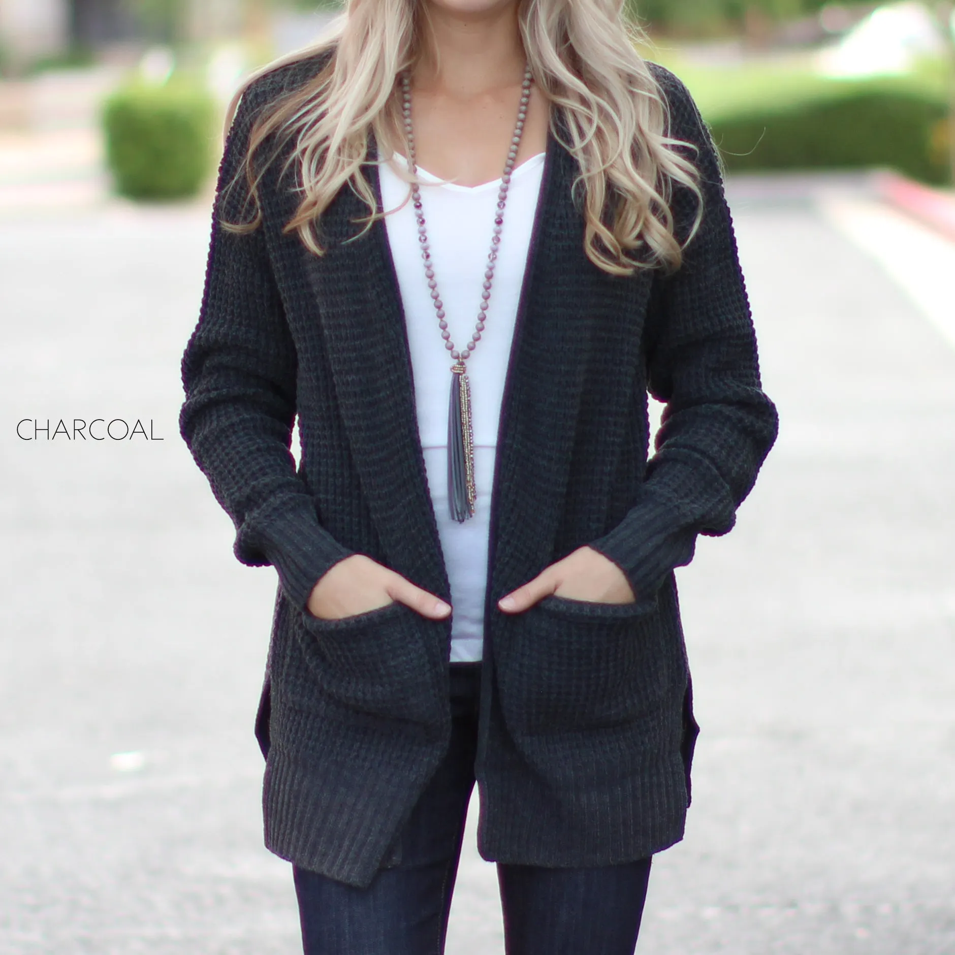 Soft Waffle Knit Cardigan | S-XL