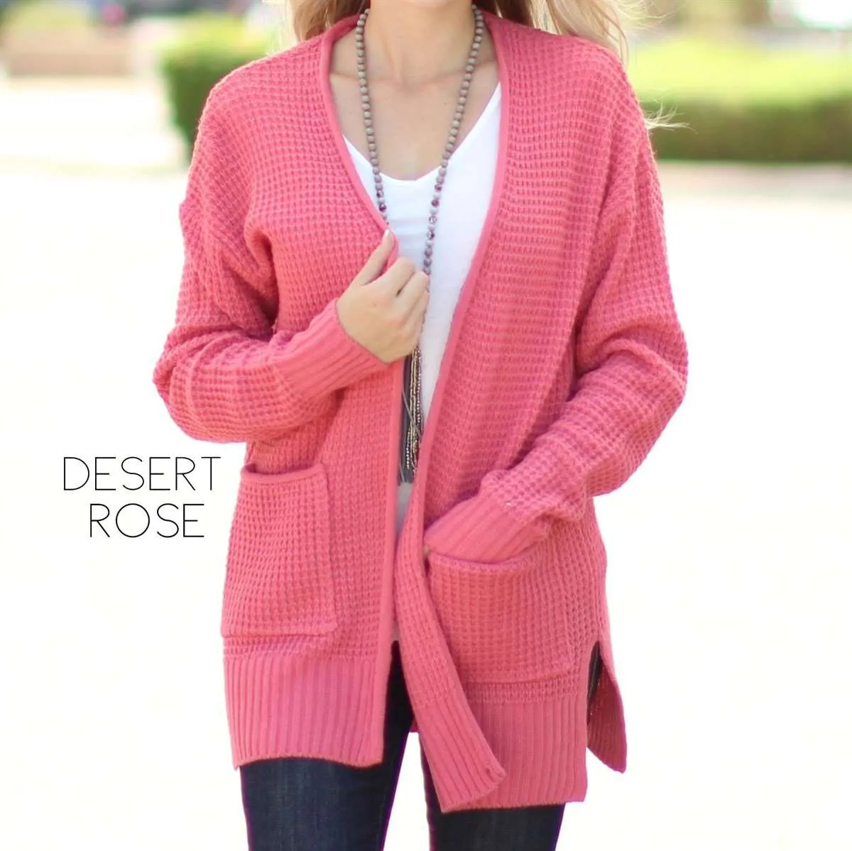 Soft Waffle Knit Cardigan | S-XL