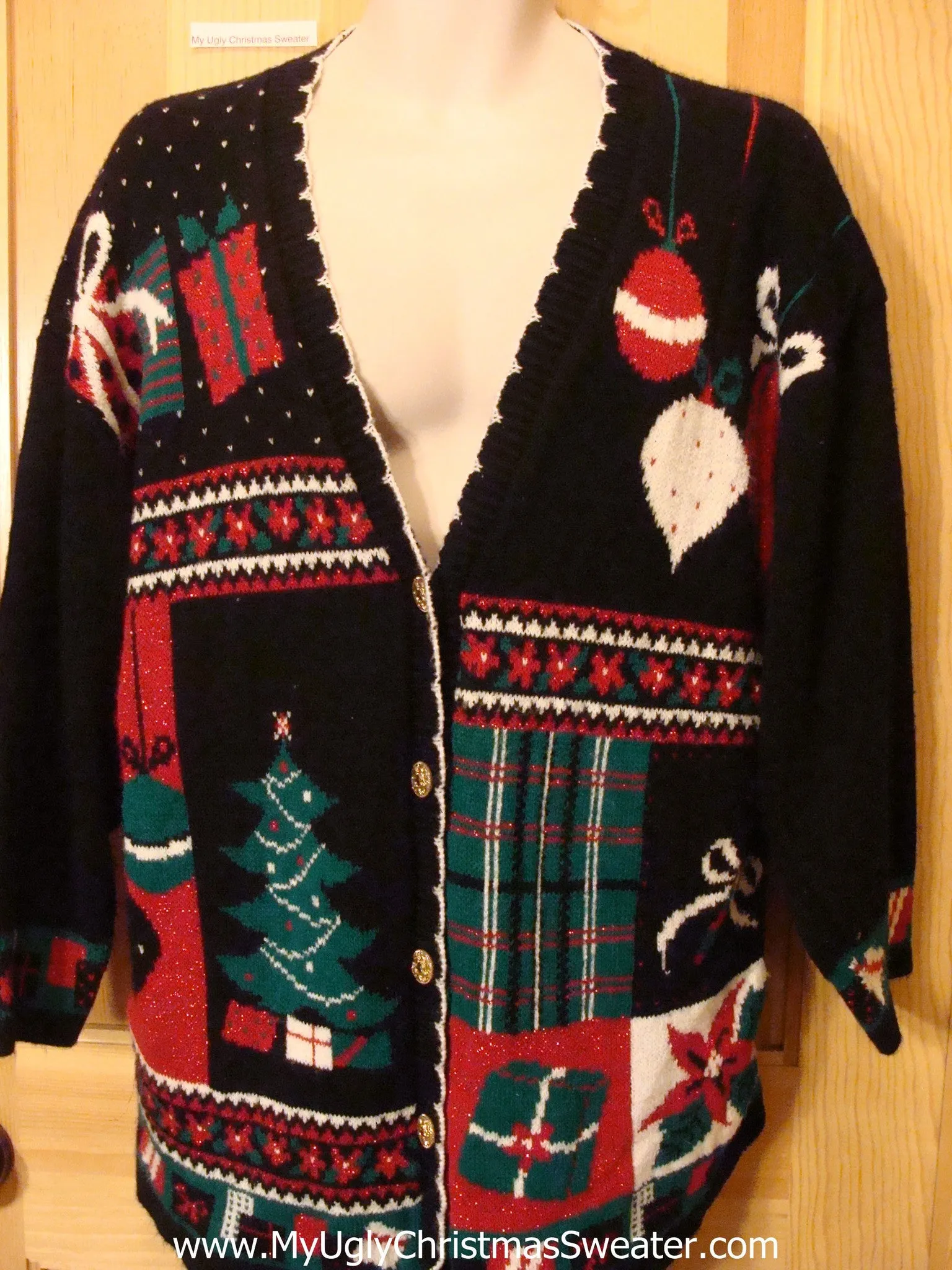 Tacky 80s Cardigan Christmas Sweater