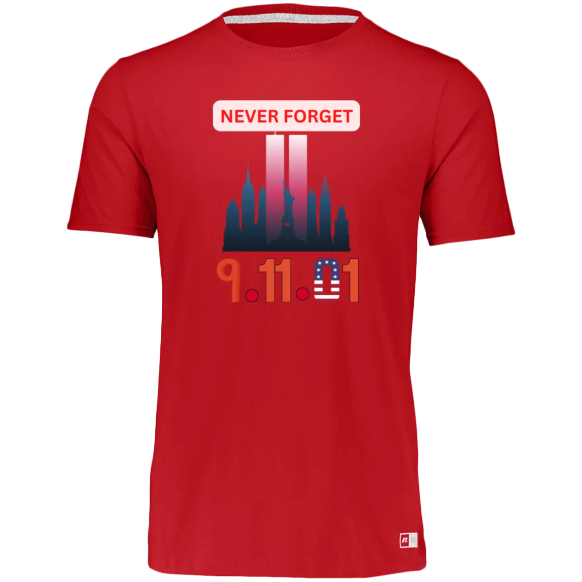 Unisex Dri-Power Tee--Never Forget 9-11-01