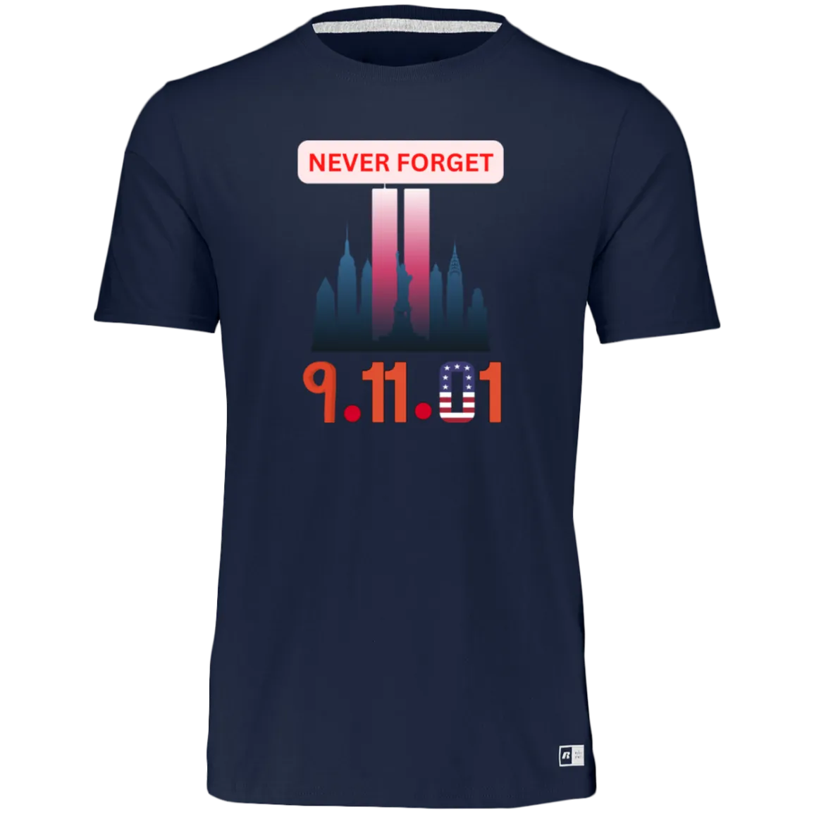 Unisex Dri-Power Tee--Never Forget 9-11-01