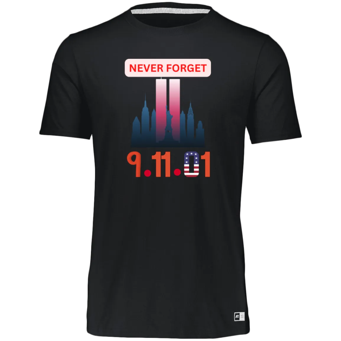 Unisex Dri-Power Tee--Never Forget 9-11-01