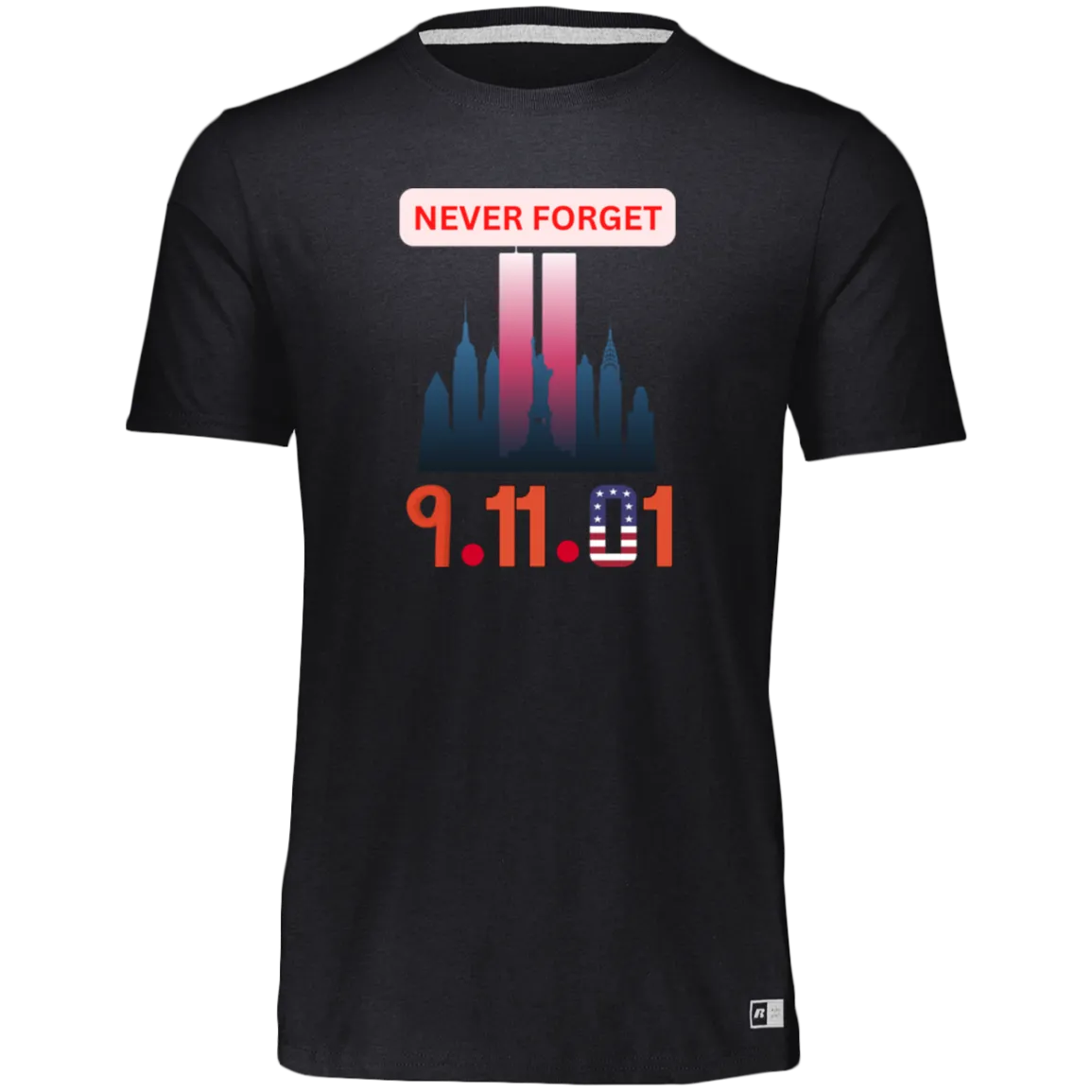 Unisex Dri-Power Tee--Never Forget 9-11-01