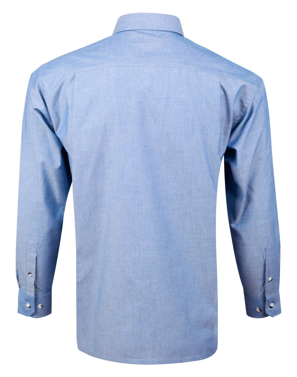 Winning Spirit Men's Wrinkle Free Long Sleeve Chambray Shirts (BS03L)