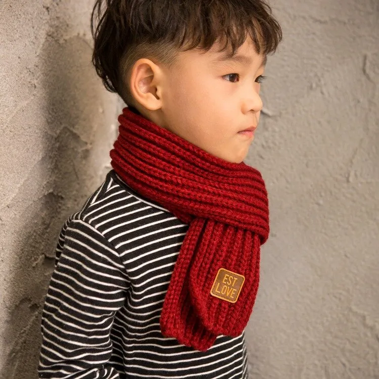 Winter Kids Scarves Warm Baby Boys Girls Neck Scarf Solid Soft Scarf For Kids Collar Children Stretch Neck Ring Baby Ring Scarf