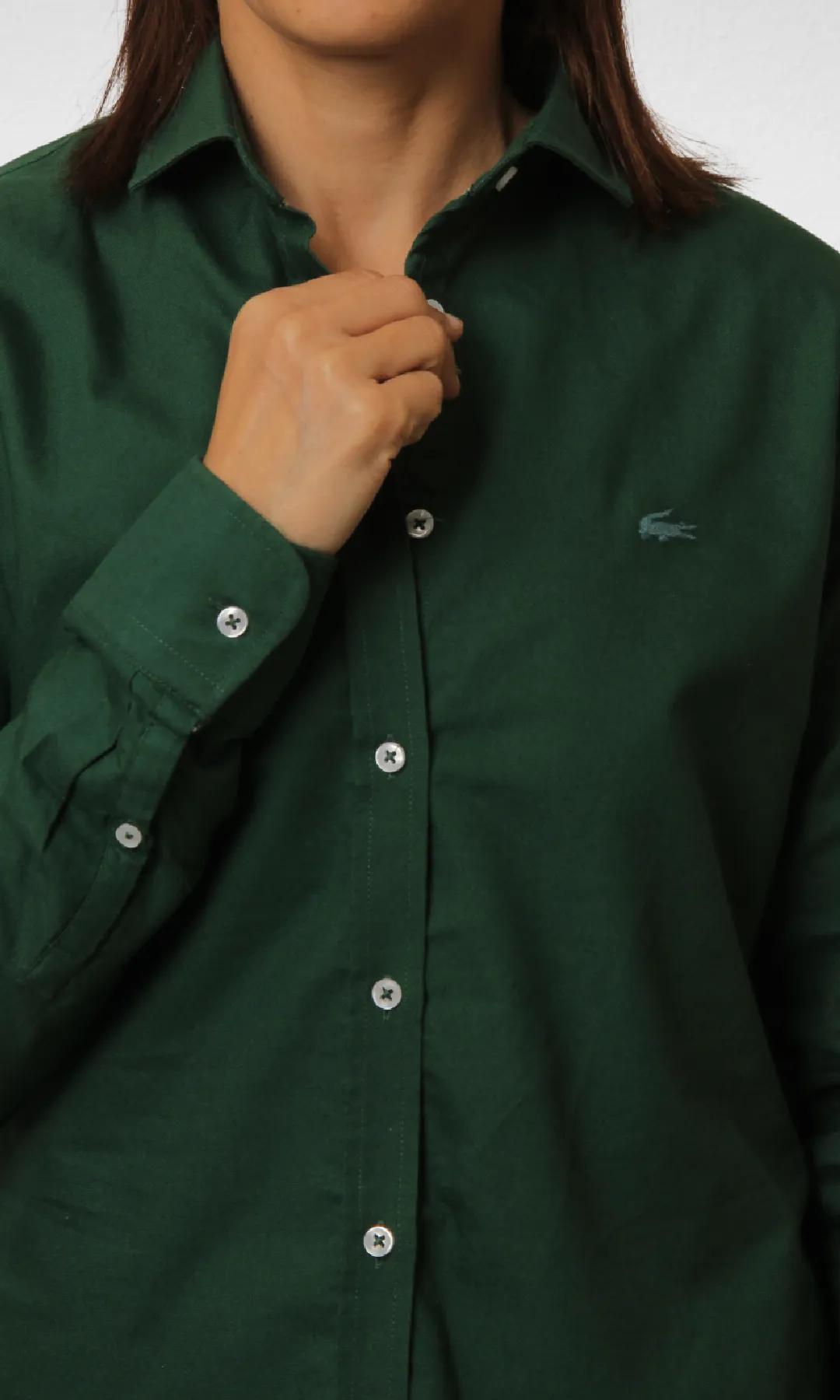 Women Lacoste shirt (Oil Green)