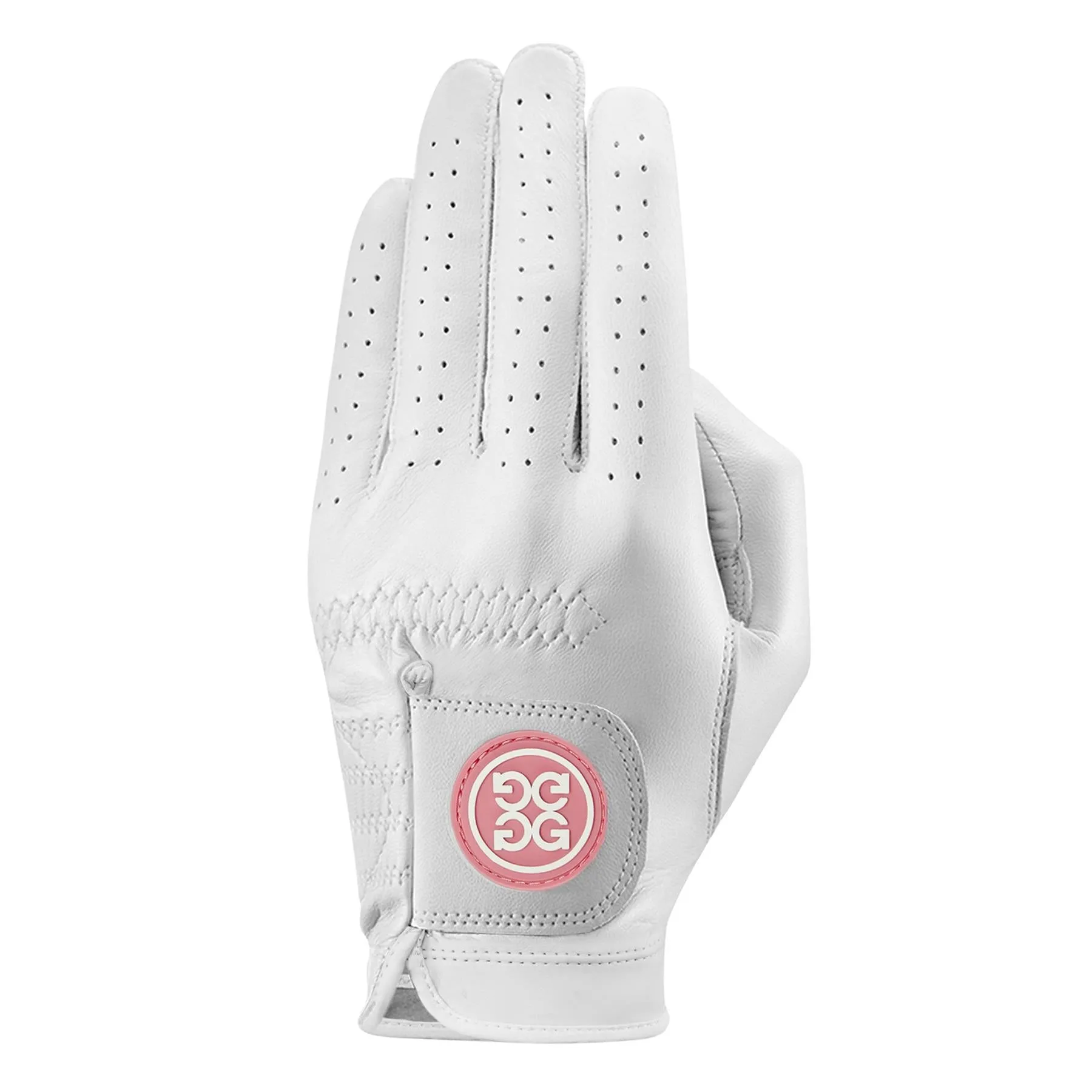 Womens Essential Silicone Patch Golf Glove Snow/Blush - AW24